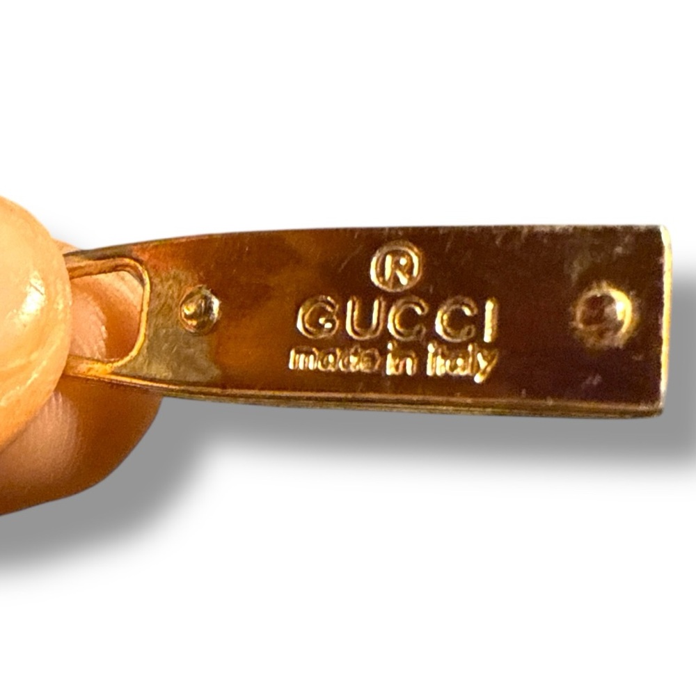Gucci Gold Zipper Pulls Set of 2 — “Made in Italy” Logo Hardware Replacement - Picture 2 of 2
